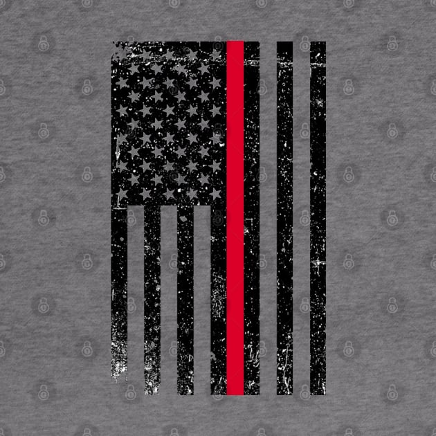 Thin Red Line (Firefighter) T-Shirt by Southern Star Studios